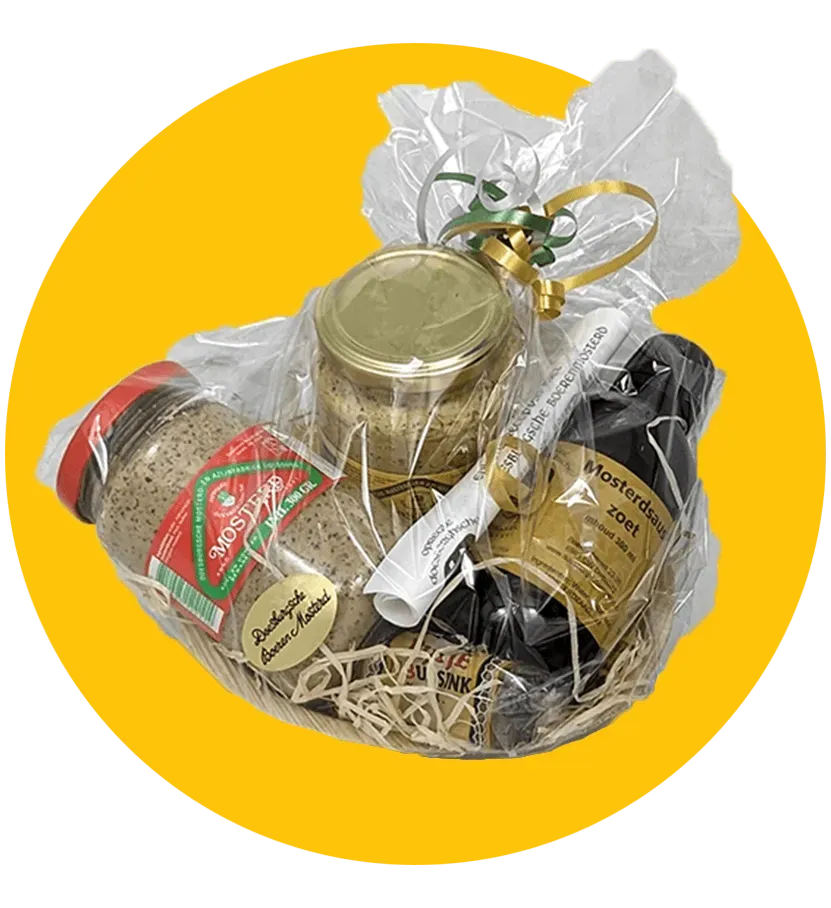 Doesburgsche Mosterd Mosterdassortiment Geschenkpakket met Koekje
