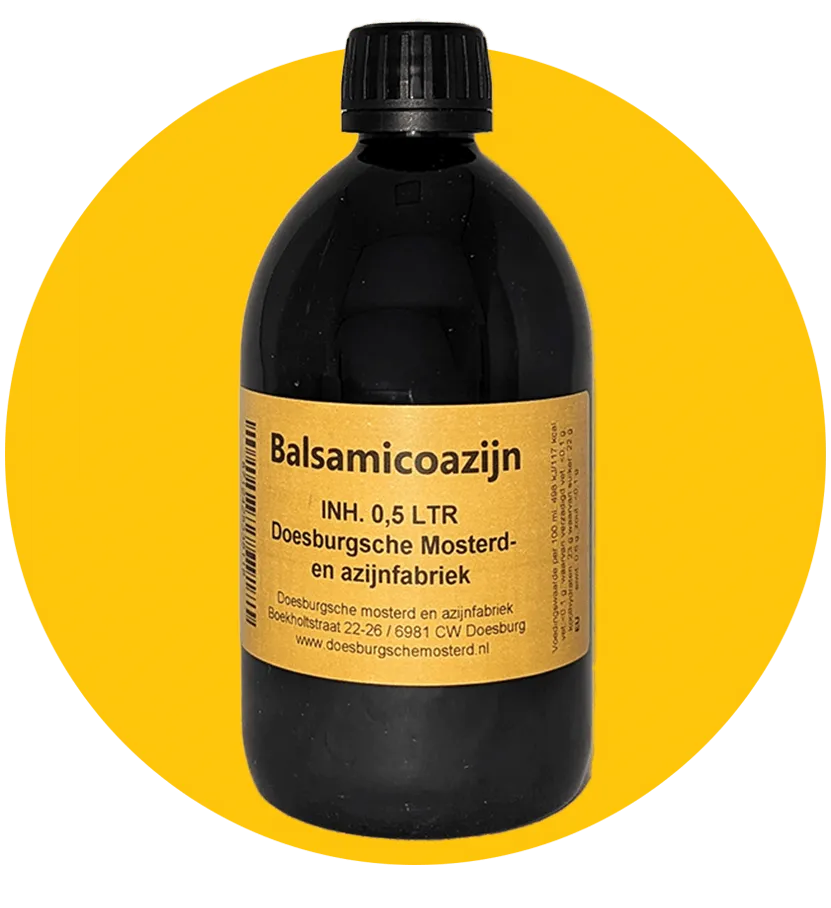 Doesburgsche Mosterd balsamicoazijn fles 0,5 l zoetzuur