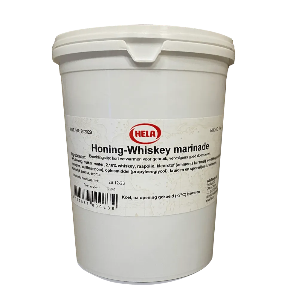 Hela Marinade honing-whiskey 1 kg zoetzuur