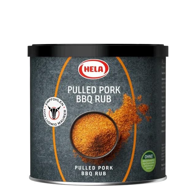 Hela Pulled Pork Rub BBQ-kruidenmix 400 g rokerig