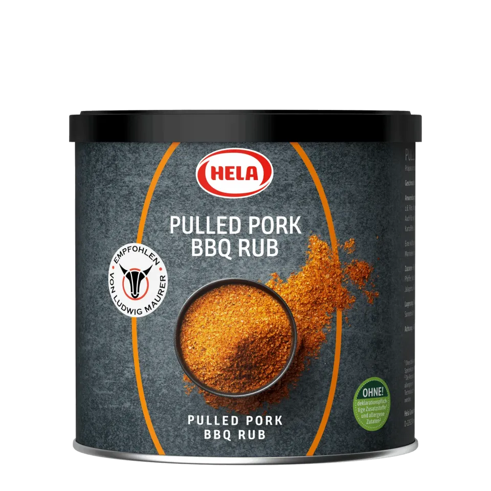 Hela Pulled Pork Rub BBQ-kruidenmix 400 g rokerig