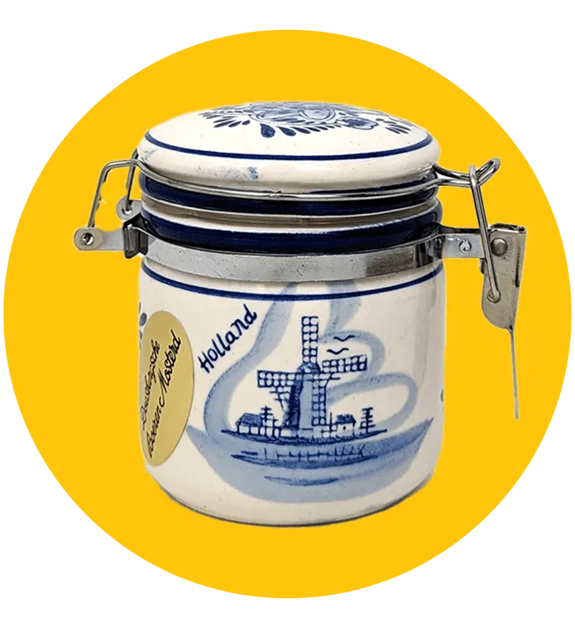 Doesburgsche Mosterd Delfts Blauw Weckpotje Mosterd