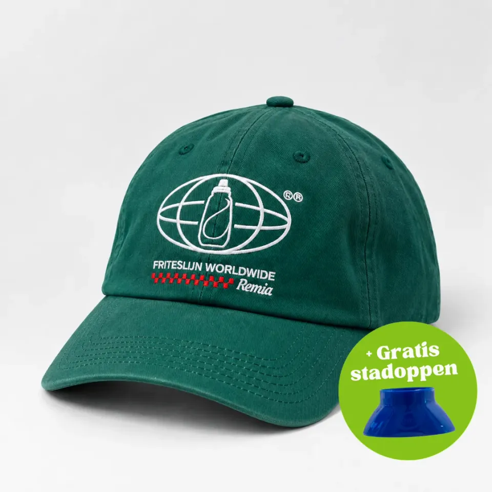 Remia Friteslijn pet groen geborduurd