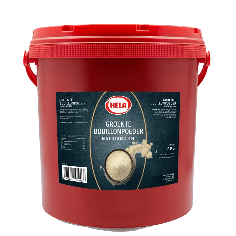 Hela Groentebouillonpoeder natriumarm 7 kg
